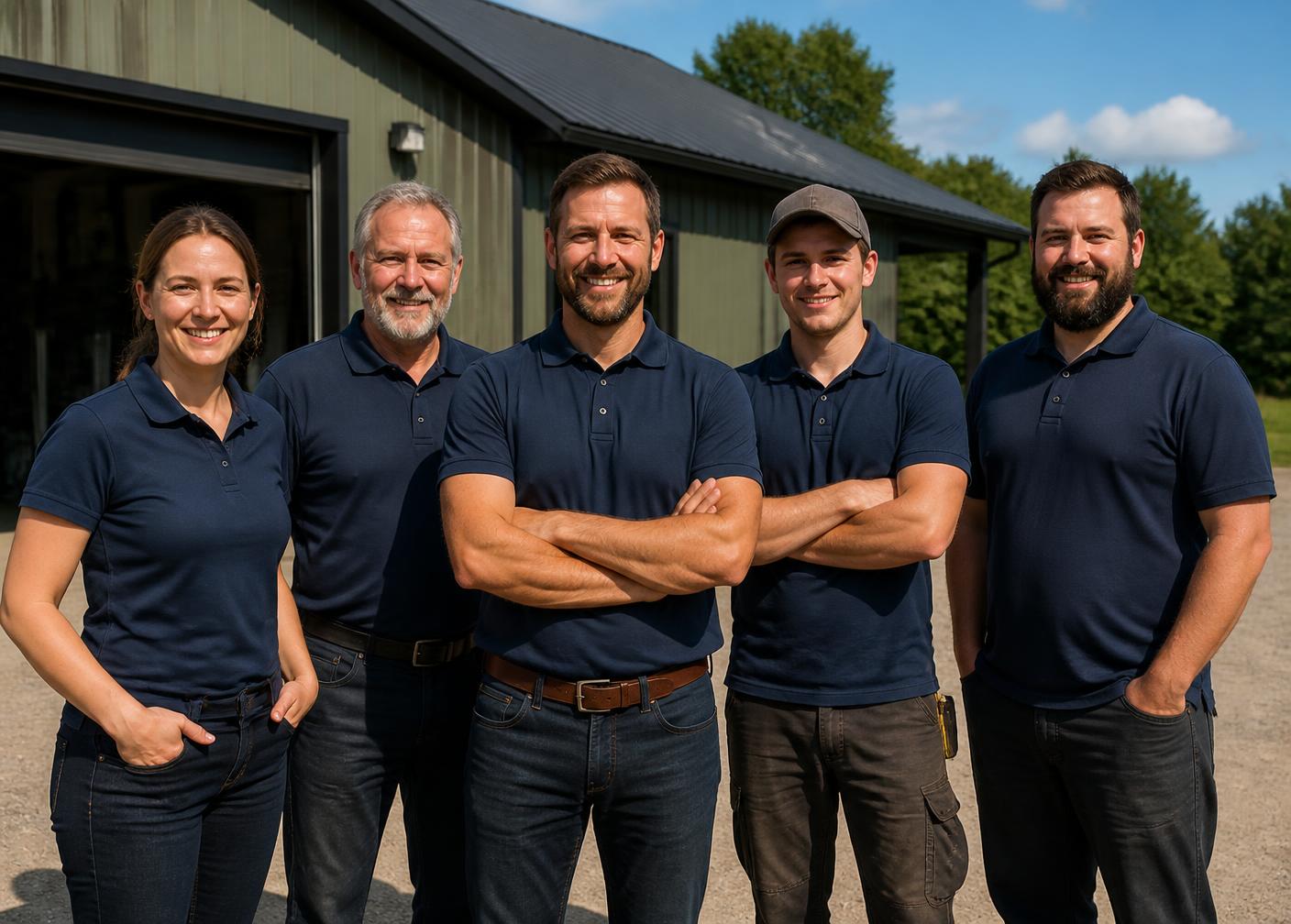 The Springwater Heating & Air Conditioning team outside their local shop